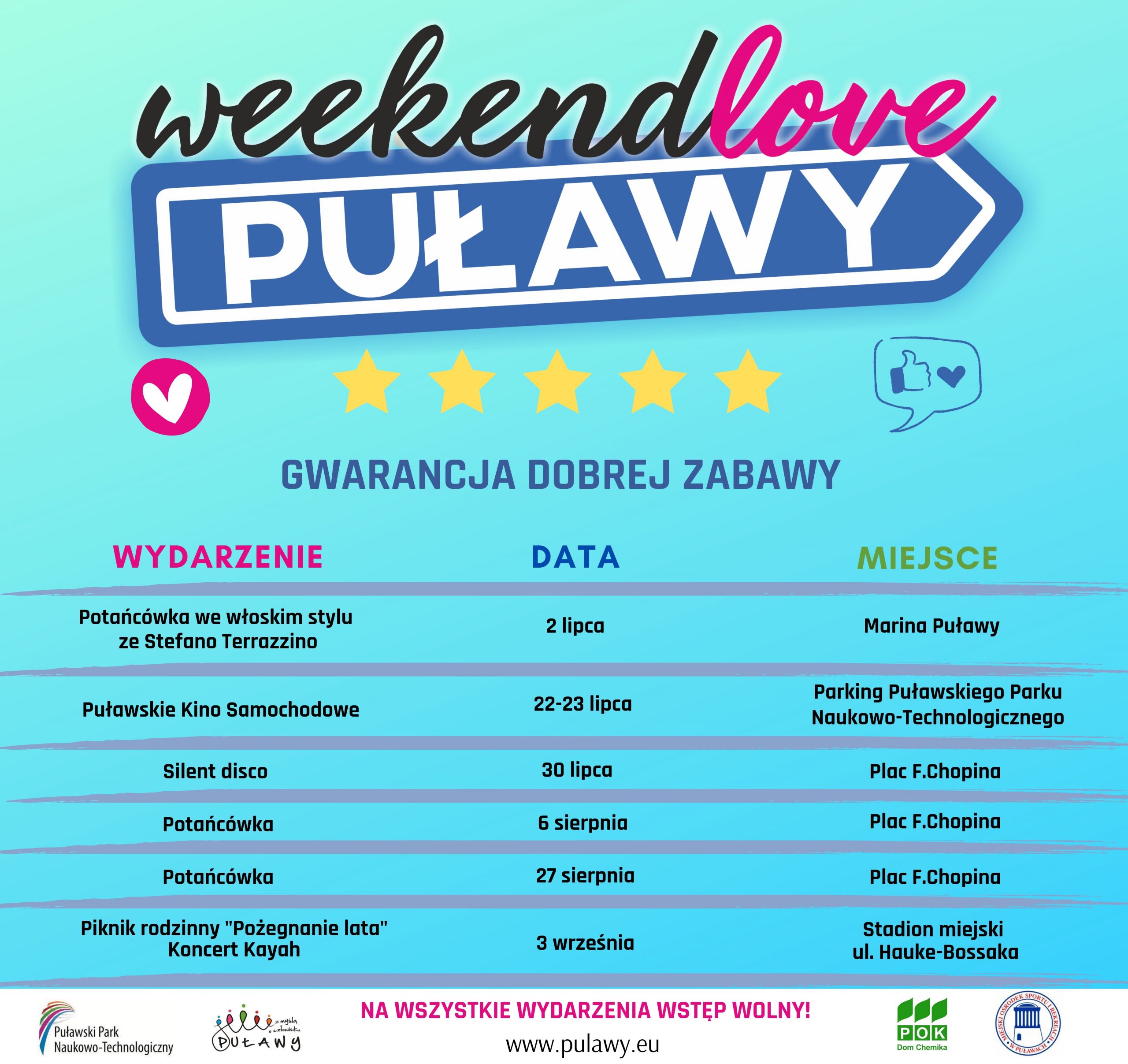 Zaproszenia na „WeekendLove Puławy”